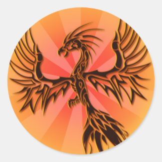 Pegatina Redonda Phoenix