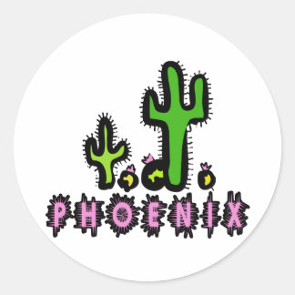 Pegatina Redonda Phoenix