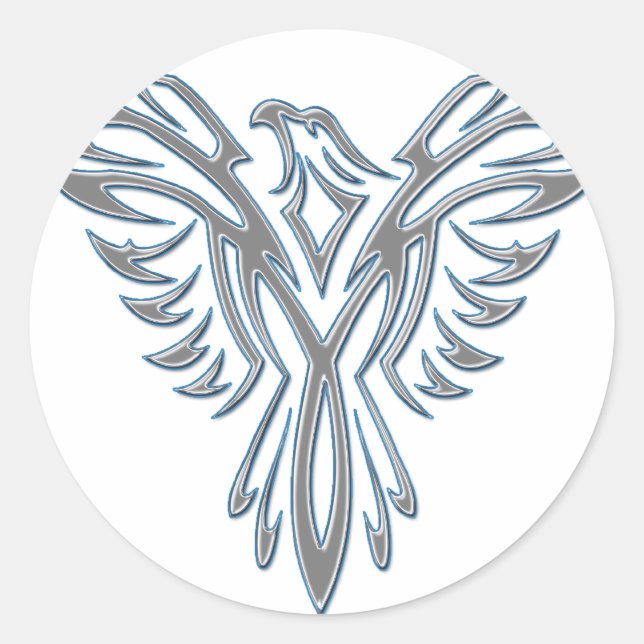 Pegatina Redonda Phoenix D (Anverso)