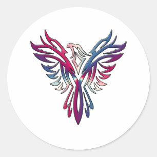 Pegatina Redonda Phoenix F