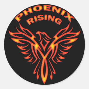 PEGATINA REDONDA PHOENIX RISING