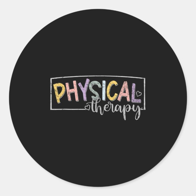 Pegatina Redonda Physical Therapy Funny Physical Therast Pt Therast (Anverso)