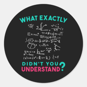 Pegatina Redonda Physics Math Formula Joke
