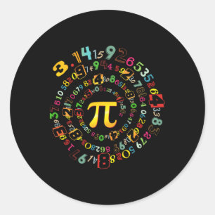 Pegatina Redonda Pi 314 Math Pi Lovers Boy Chica Toddler Mathems