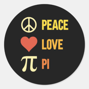 Pegatina Redonda Pi 3.14 Happy Pi Day Math Pun Pi