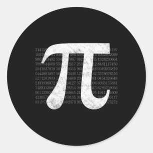 Pegatina Redonda Pi 3.14 Pi Feliz Día De Pi