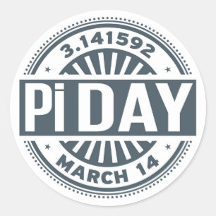 Pegatina Redonda Pi-Day