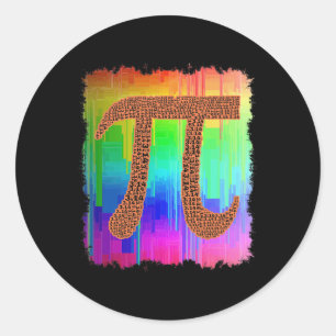 Pegatina Redonda Pi Day 3.14 Marzo 14 Funny Guay Nerd Math Geek R