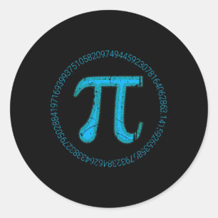 Pegatina Redonda Pi Day 3.14 Marzo 14 Math Teacher Vintage Pi