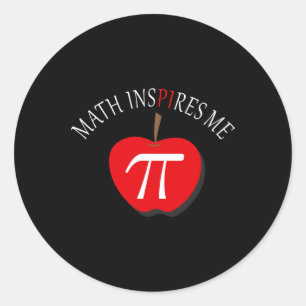 Pegatina Redonda Pi Day 3.14, matemáticas divertidas me inspiran