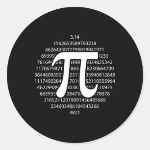 Pegatina Redonda Pi Day 3.14 Pi Day Diez Gracioso Math Lover Feliz
