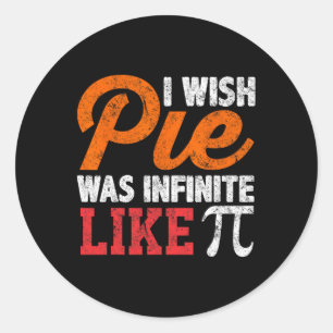 Pegatina Redonda Pi Day Cute Geek Pie En Pi Day Math Love Gift