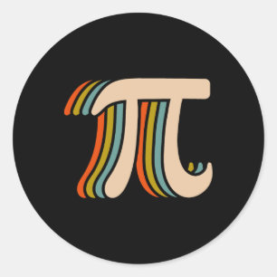 Pegatina Redonda Pi Day Espiral de Camisas Pi Math Niños Estudiante