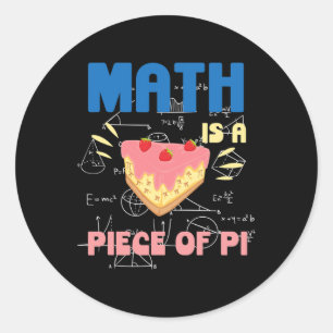 Pegatina Redonda Pi Day Math Es Un Profesor De Matemáticas De Pie