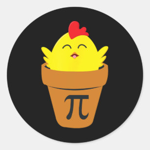 Pegatina Redonda Pi Day Math T Shirt Graciosa Polla Camiseta Camise