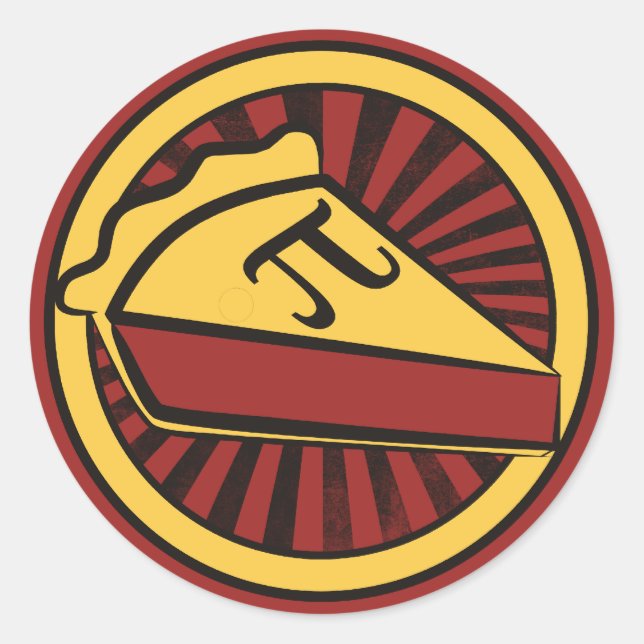Pegatina Redonda Pi Day Pie (Anverso)