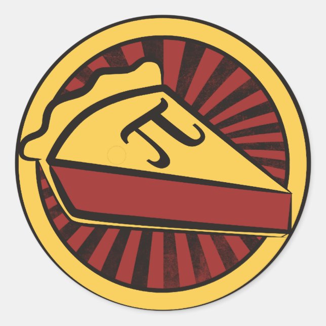 Pegatina Redonda Pi Day Pie (Anverso)