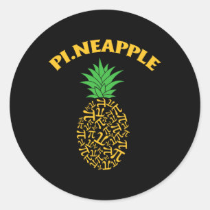 Pegatina Redonda Pi Day Shirt Pi-neapple Pineapple Funny Lover Teac