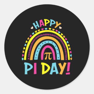 Pegatina Redonda Pi Day Shirt Spiral Pi Math Teacher 3 14 Leopard R
