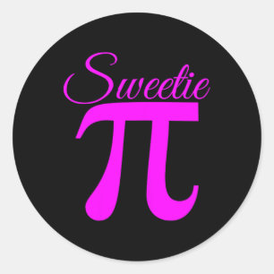 Pegatina Redonda Pi Day Sweetie Pi Cute Mujeres Chica Hija Mom Gir
