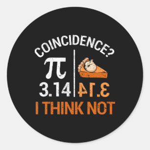 Pegatina Redonda Pi Es Igual A Pie Por El Día Pi Celebrado El 3 Y 1
