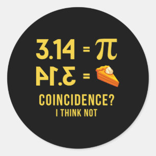 Pegatina Redonda Pi Happy Pi Day