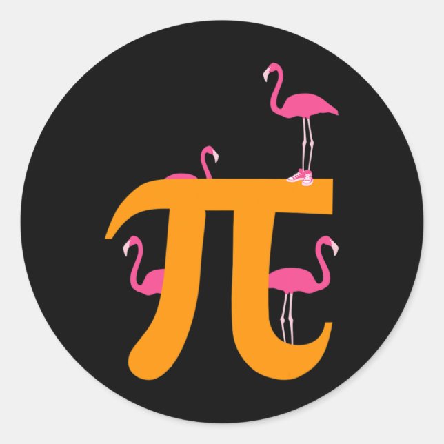 Pegatina Redonda Pi Math Gracioso Día Pi 3.14 Math Gracioso Regalo  (Anverso)