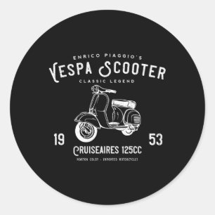 Pegatina Redonda Piaggio Scooter 1953 125Cc Original