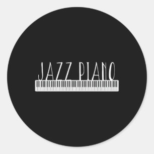 Pegatina Redonda Piano de jazz