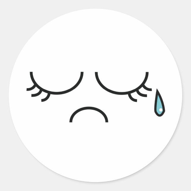 Pegatina Redonda Picadilly azul (Anverso)