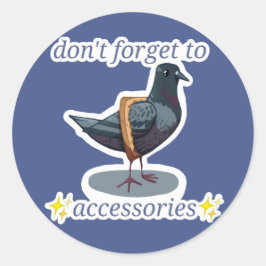 Pegatina Redonda pichón de moda