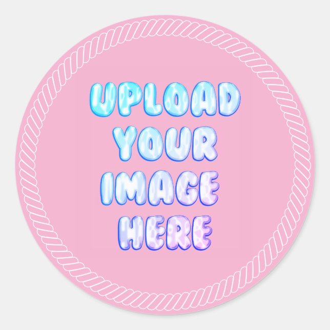 Pegatina Redonda Pick Classic Round Sticker with a Business Logo (Anverso)