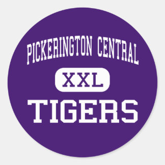 Pegatina Redonda Pickerington Central - Tigres - Pickerington