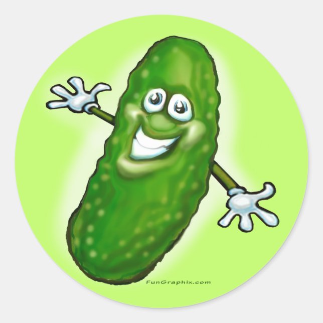 Pegatina Redonda Pickle (Anverso)