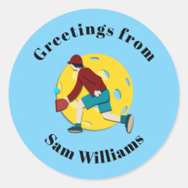 Pegatina Redonda Pickle Ball