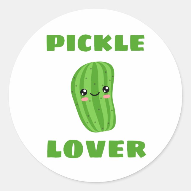 Pegatina Redonda Pickle Lover (Anverso)
