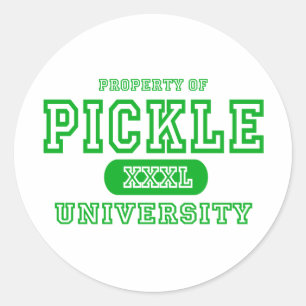 Pegatina Redonda Pickle University