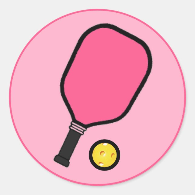 Pegatina Redonda Pickleball (Anverso)