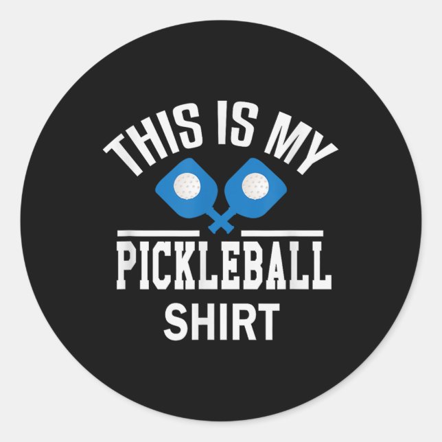 Pegatina Redonda Pickleball - Dinker Bádminton Tenis Pickleball Gi (Anverso)