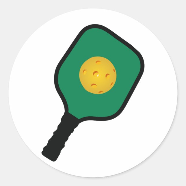 PEGATINA REDONDA PICKLEBALL Y PADDLE (Anverso)