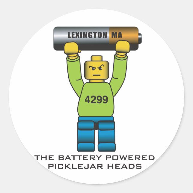 Pegatina Redonda Picklejar Heads Stikers 2011 (Anverso)