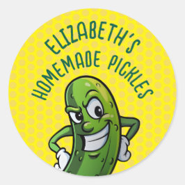 Pegatina Redonda Pickles Caseros