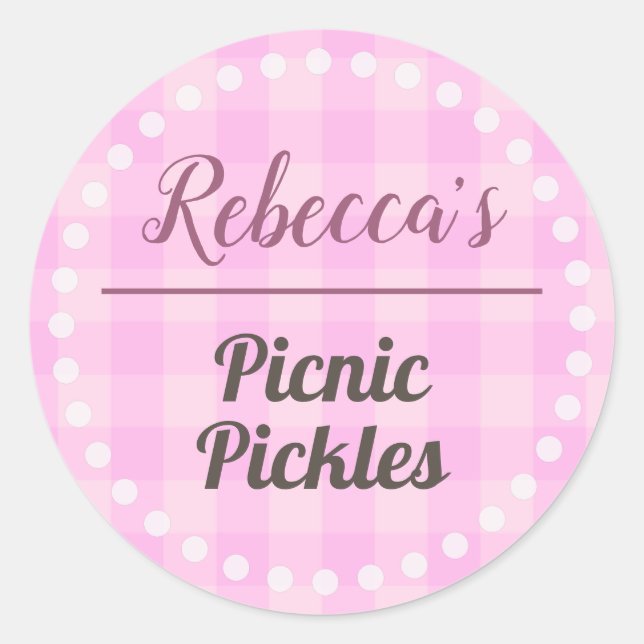 Pegatina Redonda Picnic Pickles (Anverso)