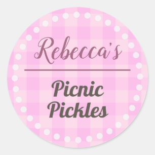 Pegatina Redonda Picnic Pickles