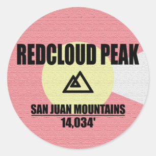 Pegatina Redonda Pico de Redcloud