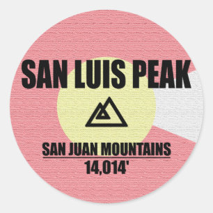Pegatina Redonda Pico de San Luis