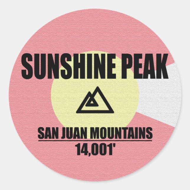 Pegatina Redonda Pico Sunshine (Anverso)