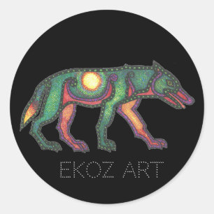 Pegatina Redonda Pictish Sun