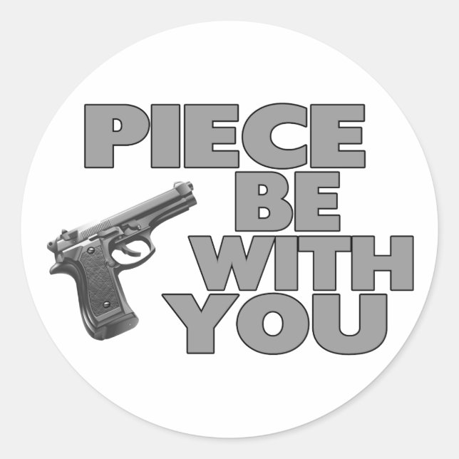 Pegatina Redonda Pie Be With You (Anverso)