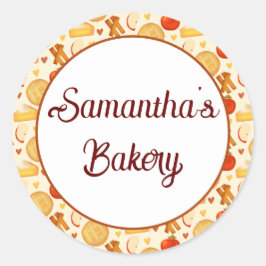 Pegatina Redonda Pie De Apple E Ingredientes Antiguos